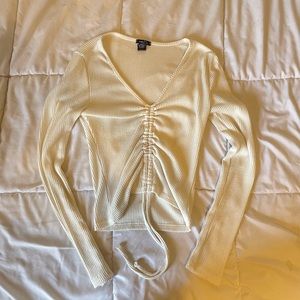 rue21 cinched white top.